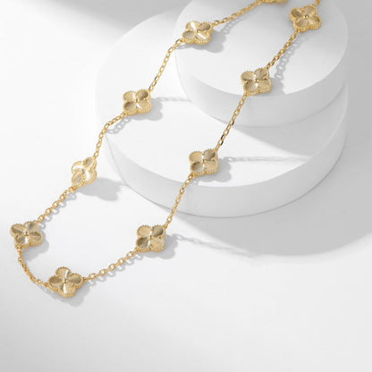 [Glow Jewelry]CLOVER 10 MOTIFS LASER NECKLACE