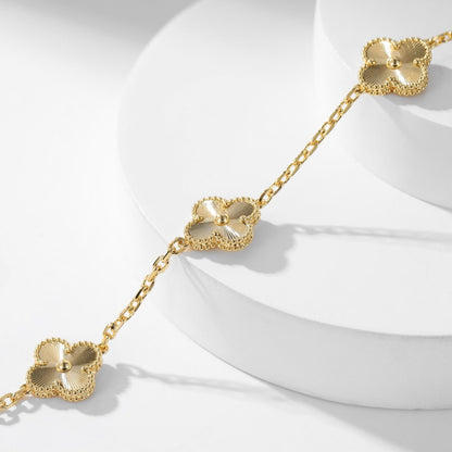 [Glow Jewelry]CLOVER 10 MOTIFS LASER NECKLACE