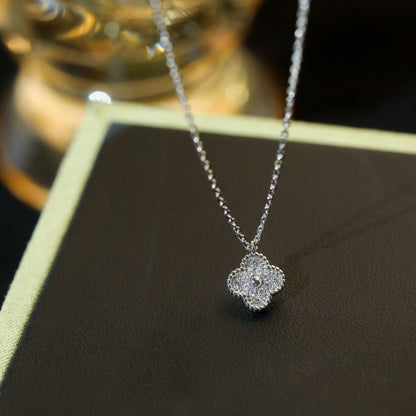 [Glow Jewelry]CLOVER MINI 9.5MM PENDANT DIAMOND NECKLACE
