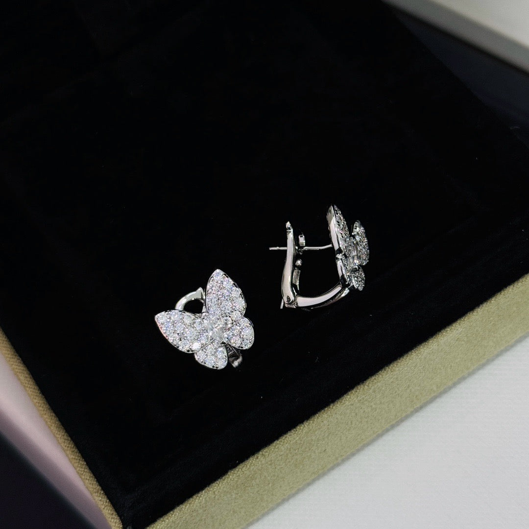 [Glow Jewelry]BUTTERFLY ALL DIAMOND EARRINGS