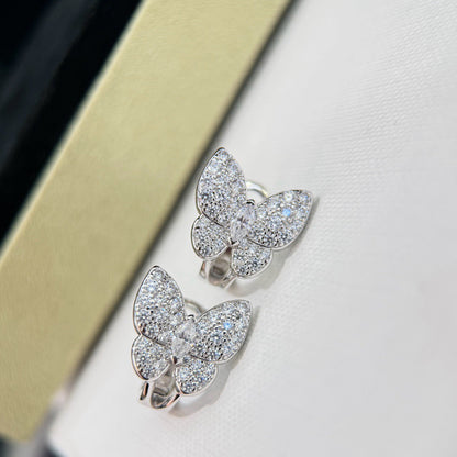 [Glow Jewelry]BUTTERFLY ALL DIAMOND EARRINGS
