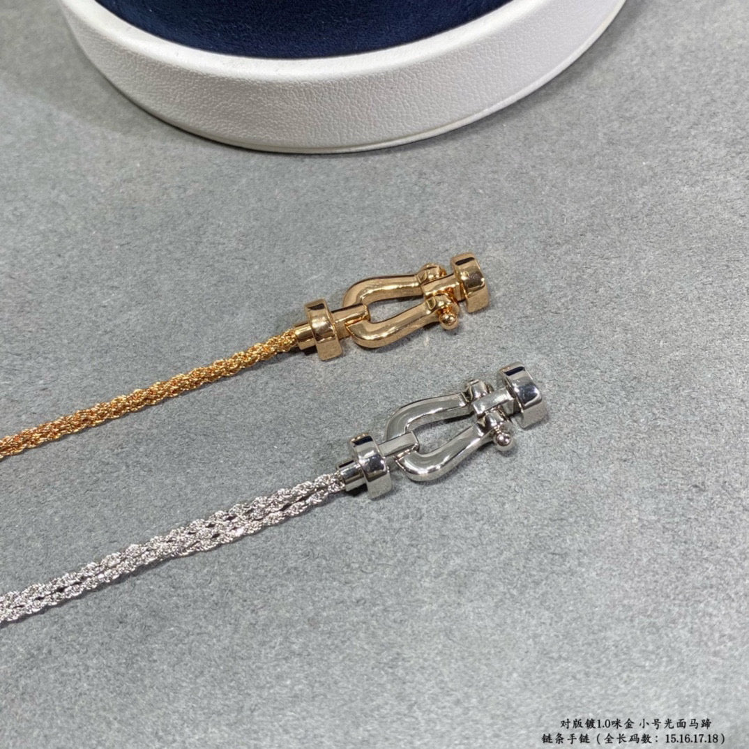 [Glow Jewelry]FORCE SMALL HORSESHOE  DIAMOND CHAIN ROPE BRACELET