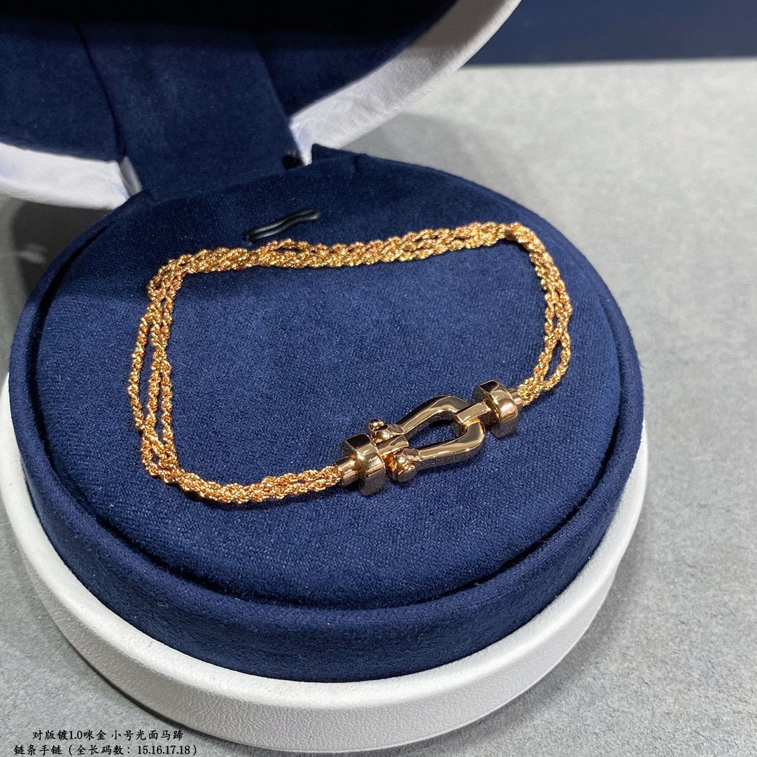 ¡®Glow Jewelry¡¯FORCE SMALL HORSESHOE  DIAMOND CHAIN ROPE BRACELET