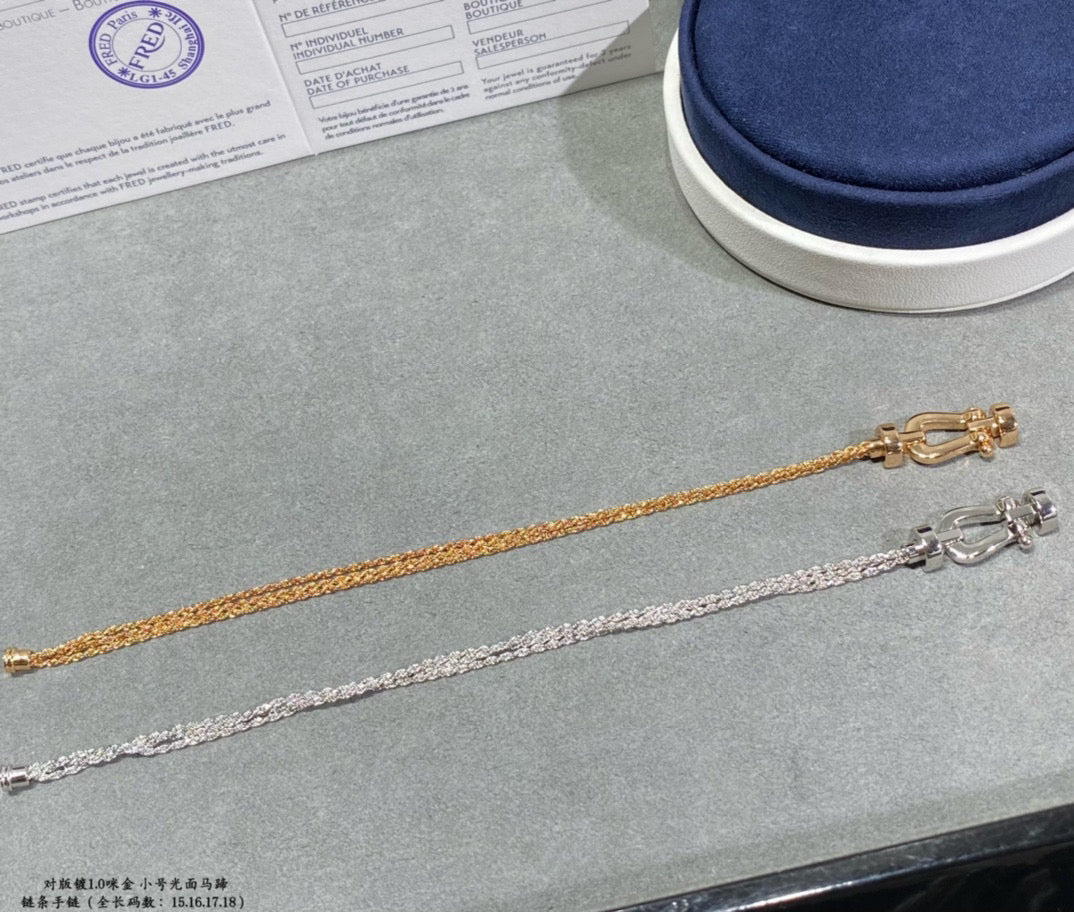 [Glow Jewelry]FORCE SMALL HORSESHOE  DIAMOND CHAIN ROPE BRACELET