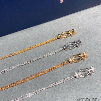 [Glow Jewelry]FORCE SMALL HORSESHOE  DIAMOND CHAIN ROPE BRACELET