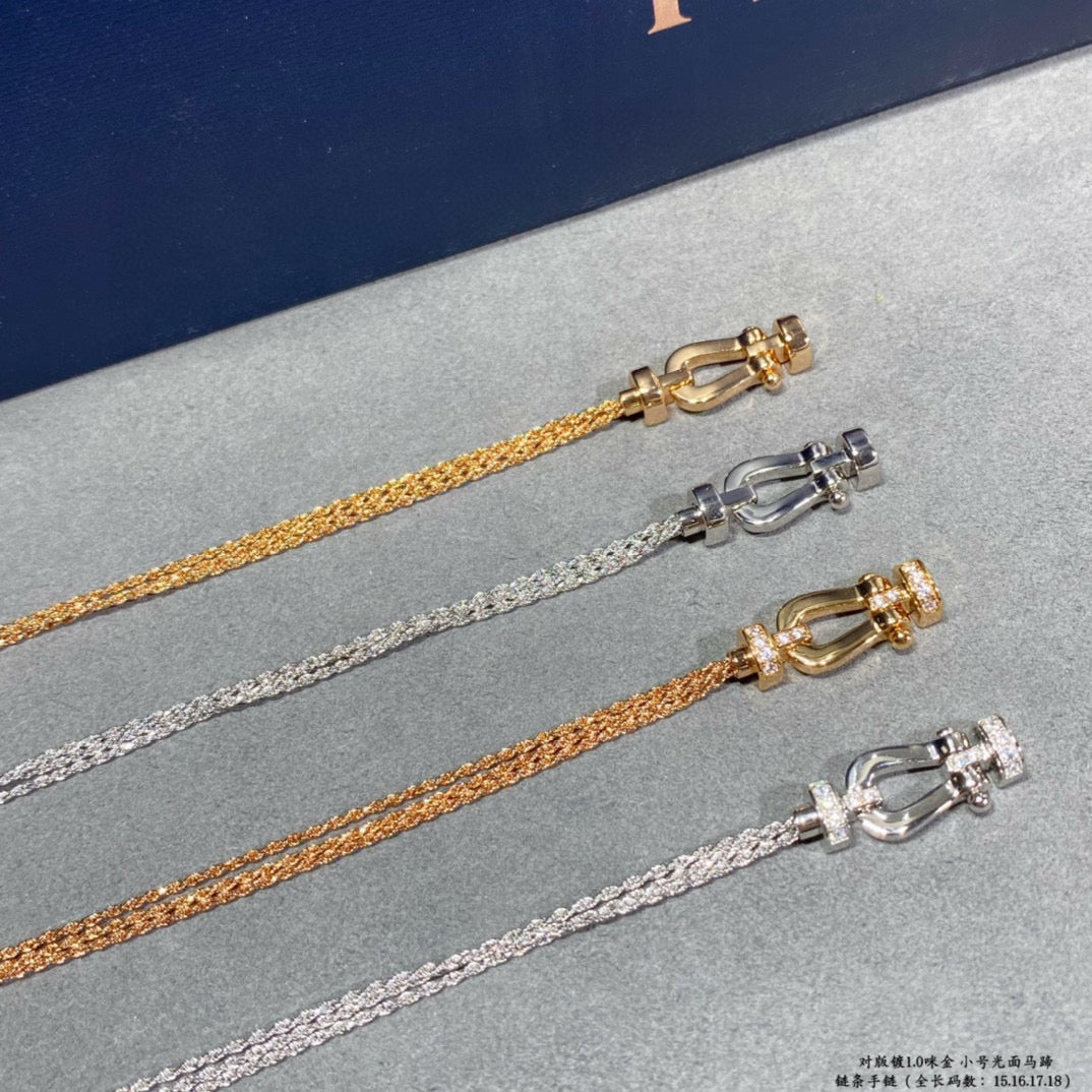 ¡®Glow Jewelry¡¯FORCE SMALL HORSESHOE  DIAMOND CHAIN ROPE BRACELET