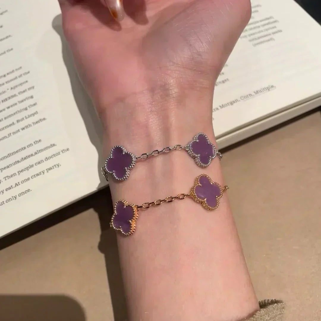 [Glow Jewelry] CLOVER 5 MOTIF VIOLET BRACELET COLLECTION