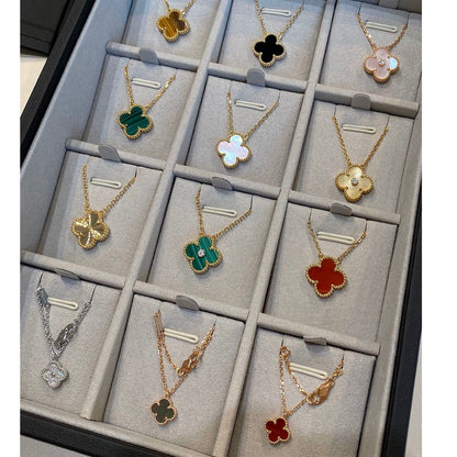 ¡®Glow Jewelry¡¯CLOVER 15MM DIAMOND SINGLE FLOWER NECKLACE