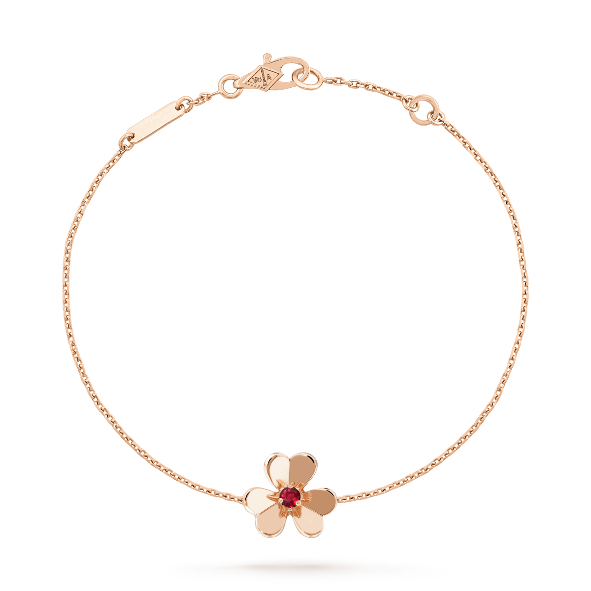 [Glow Jewelry]FRIVOLE GOLD FLOWER PINK MALACHITE BRACELET
