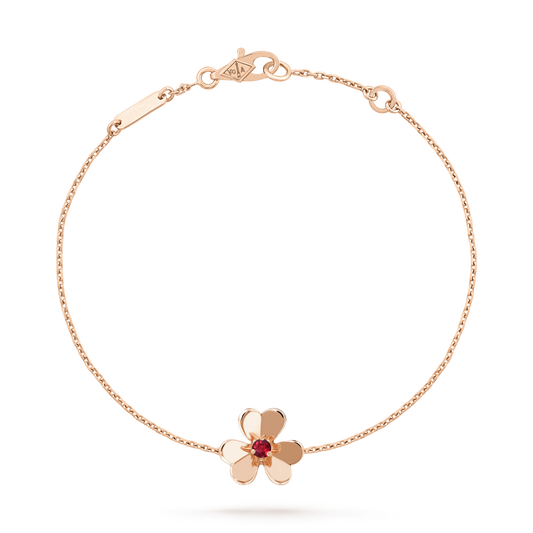 ¡®Glow Jewelry¡¯FRIVOLE GOLD FLOWER PINK MALACHITE BRACELET