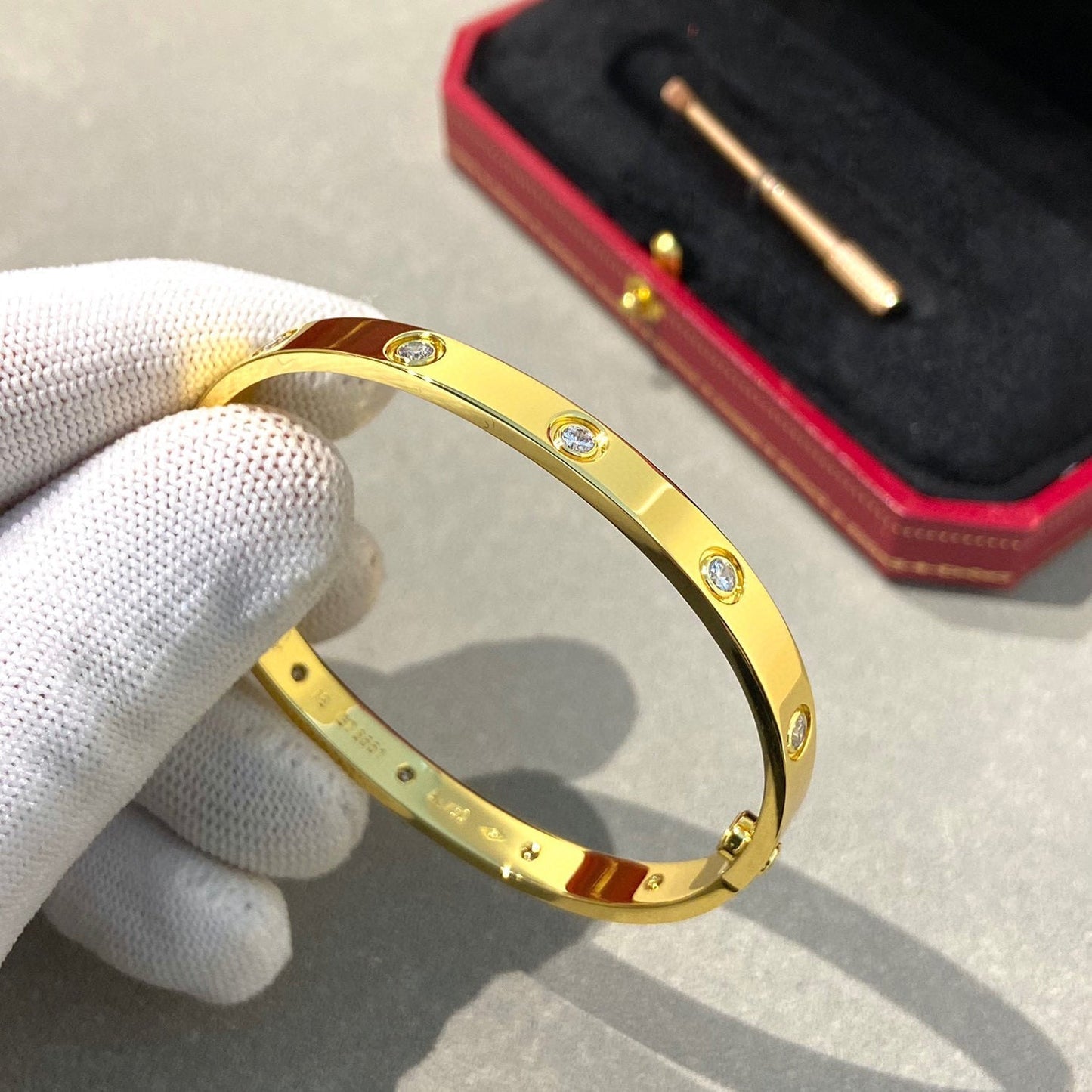 [Glow Jewelry]LOVE BRACELET 6.1MM 10 DIAMONDS