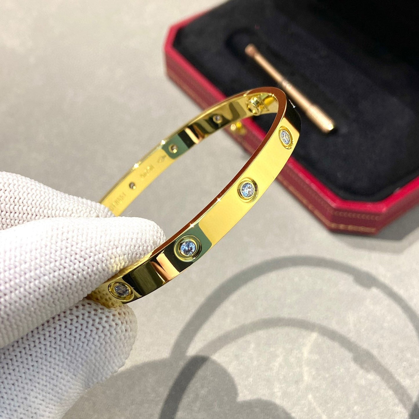 [Glow Jewelry]LOVE BRACELET 6.1MM 10 DIAMONDS