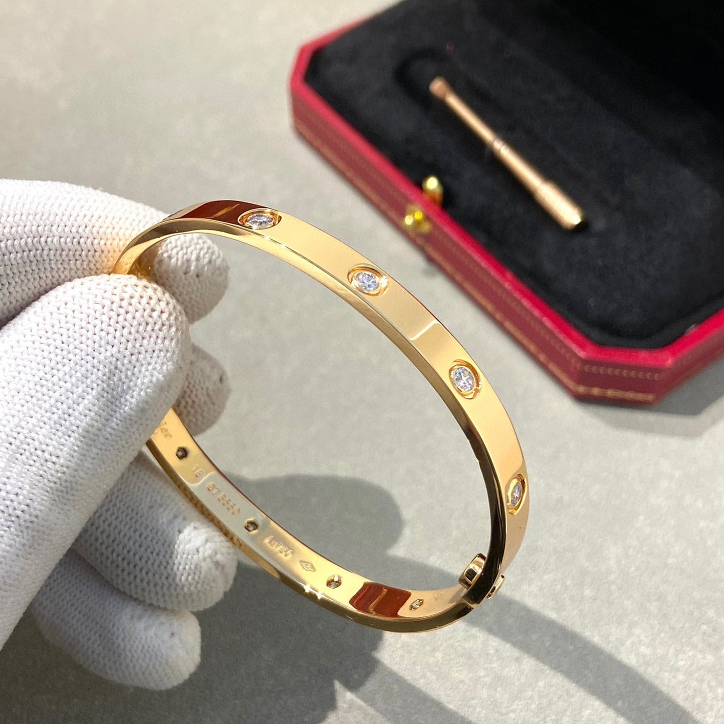 [Glow Jewelry]LOVE BRACELET 6.1MM 10 DIAMONDS