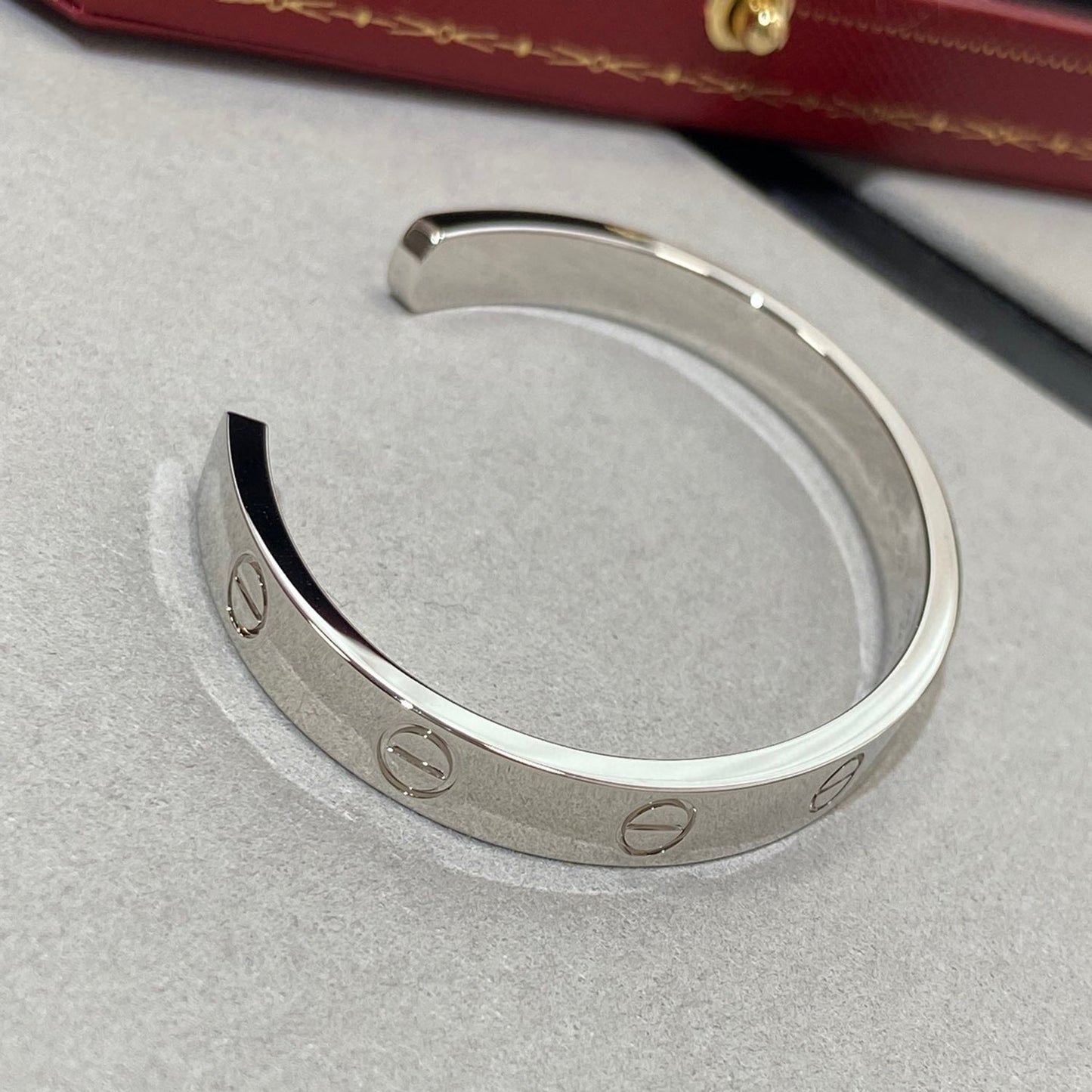 [Glow Jewelry]LOVE BRACELET 6.1MM 1 DIAMOND OPEN CUFF