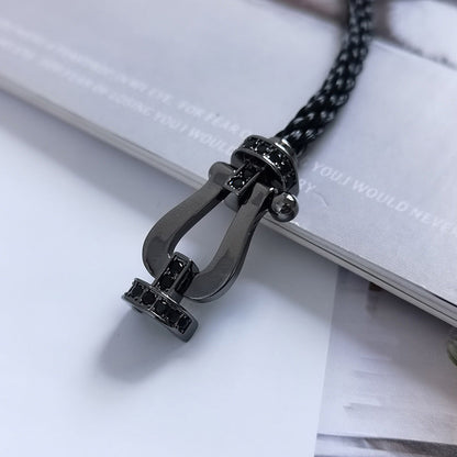 [Glow Jewelry]FORCE LARGE SERIES HORSESHOE BLACK SAMURAI BRACELET