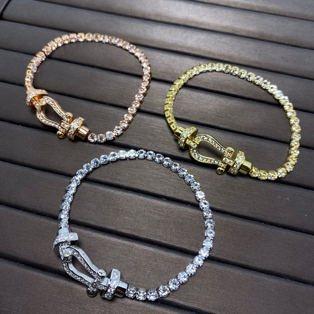 ¡®Glow Jewelry¡¯FORCE  HORSESHOE  DIAMOND TENNIS BRACELET