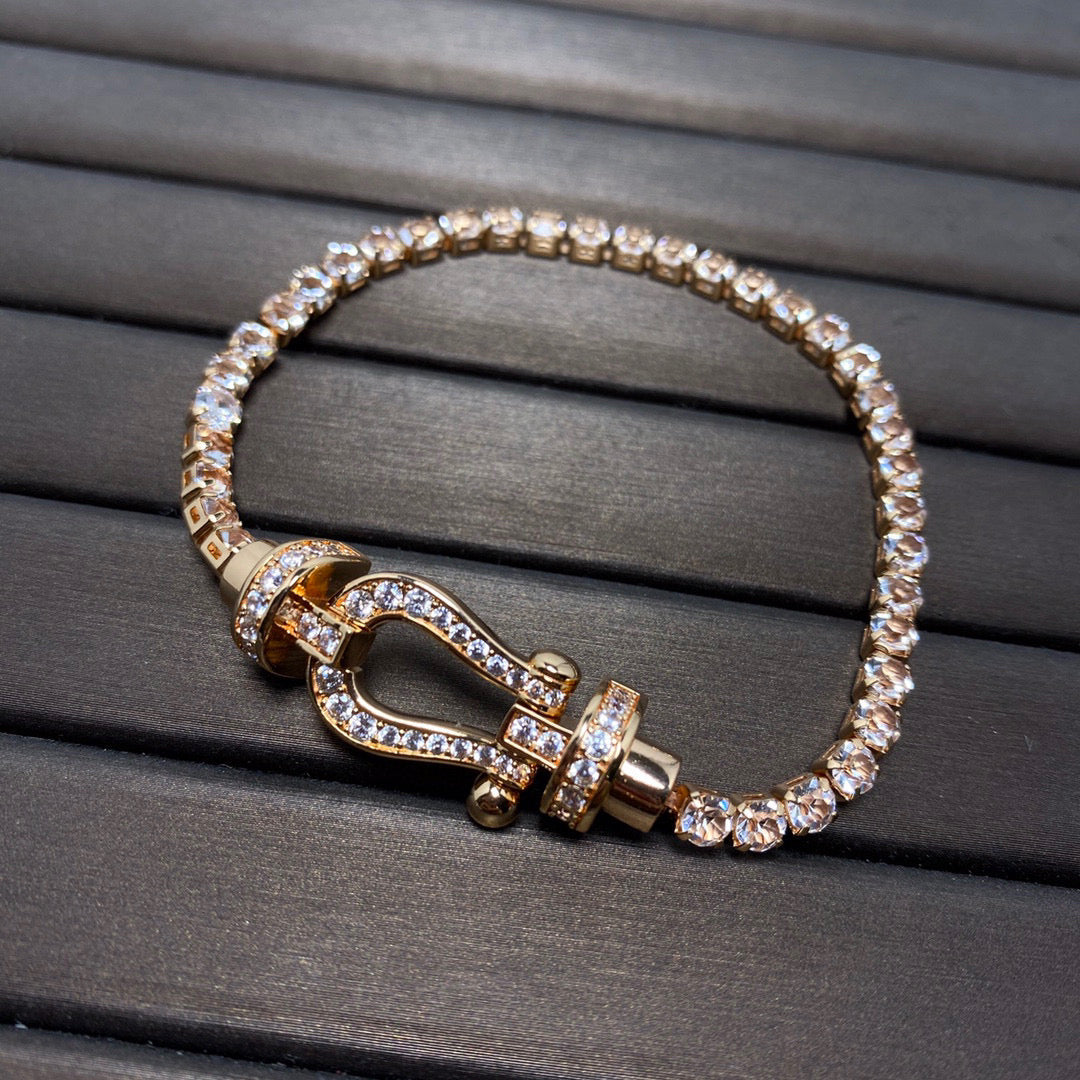 [Glow Jewelry]FORCE  HORSESHOE  DIAMOND TENNIS BRACELET