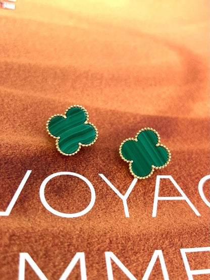 [Glow Jewelry] CLOVER LARGE (20mm) 1 MOTIFS GREENER MOP STUD EARRINGS