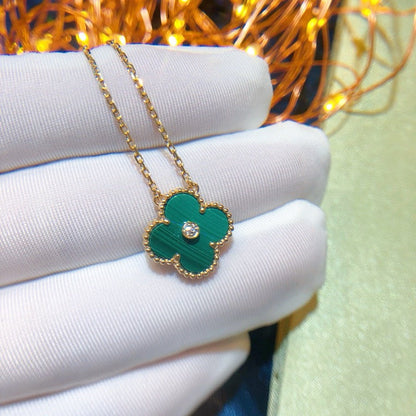 ¡®Glow Jewelry¡¯CLOVER 15MM DIAMOND TURQUOISE NECKLACE