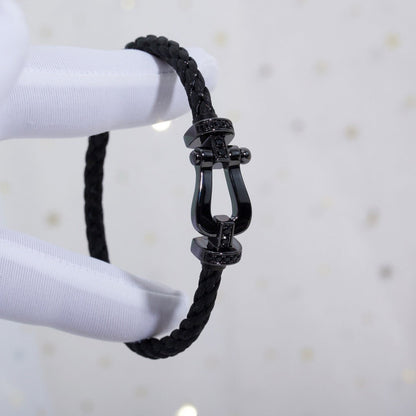 [Glow Jewelry]FORCE LARGE SERIES HORSESHOE BLACK SAMURAI BRACELET