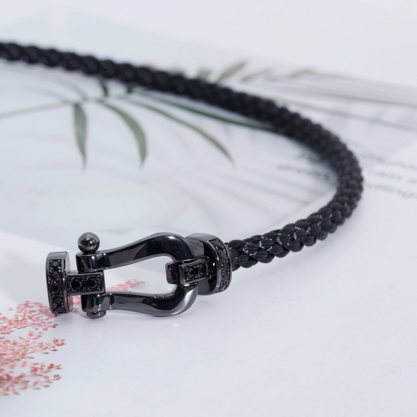 [Glow Jewelry]FORCE LARGE SERIES HORSESHOE BLACK SAMURAI BRACELET