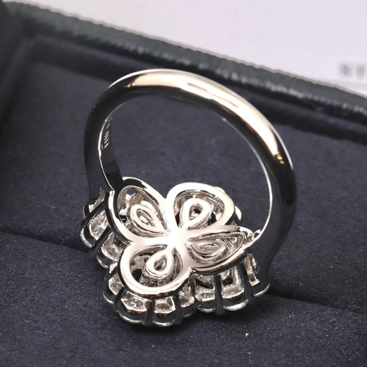 ¡®Glow Jewelry¡¯LOOP RING FULL MOTIF DIAMOND 16MM SILVE