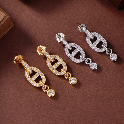 [Glow Jewelry]HM CHAINE DIAMOND EARRINGS
