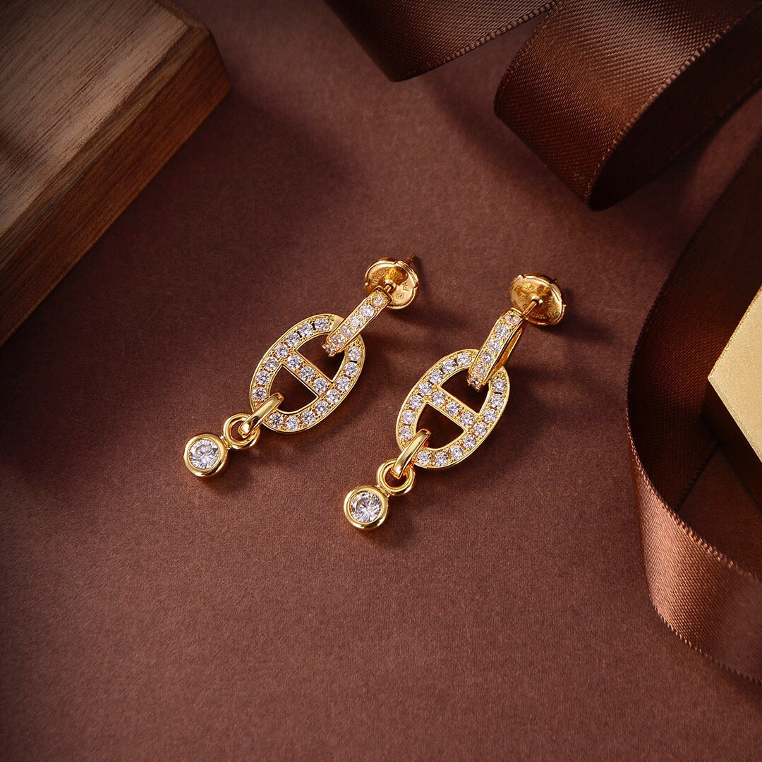 [Glow Jewelry]HM CHAINE DIAMOND EARRINGS