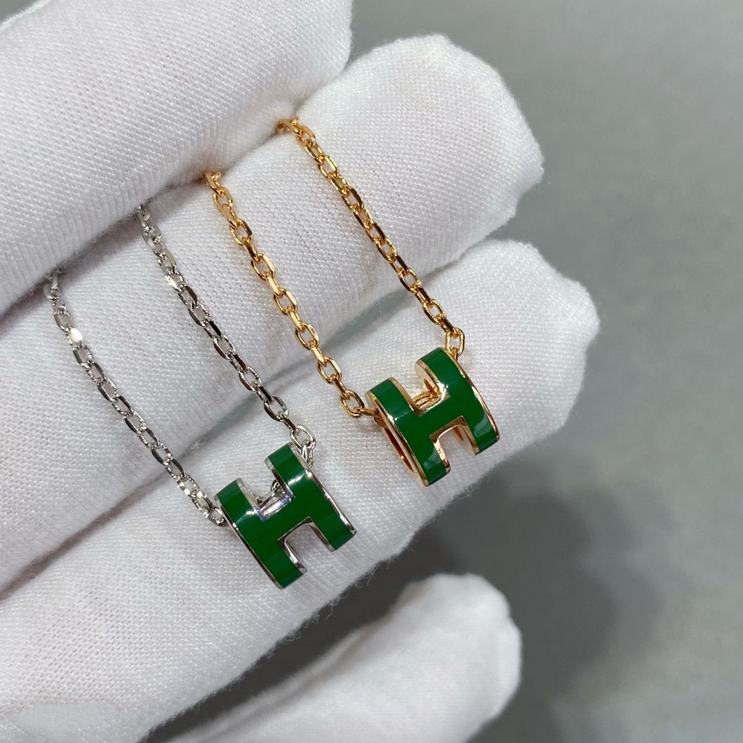 „Glow Jewelry“ POP H GRÜNE HALSKE TTE SILBER UND GOLD