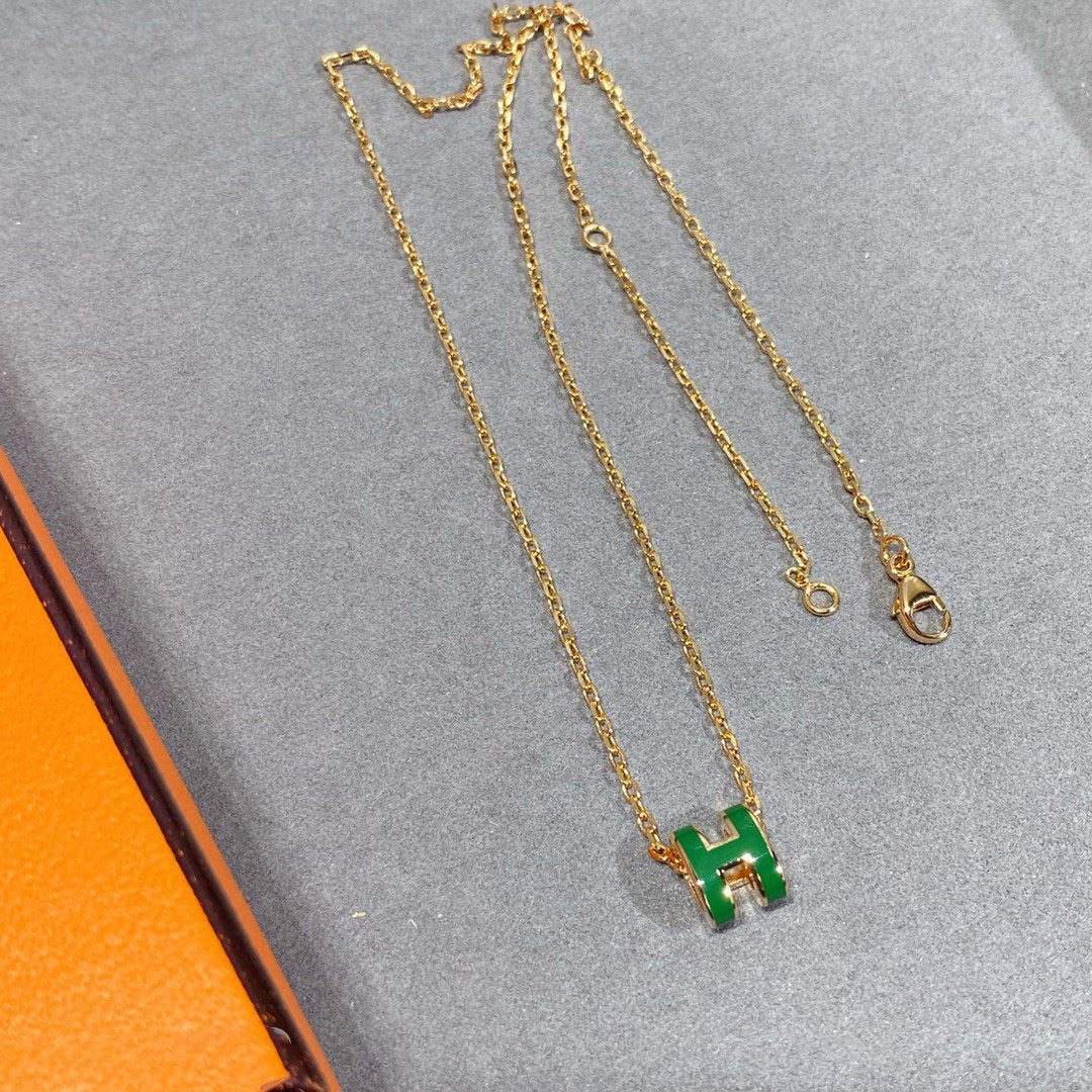 „Glow Jewelry“ POP H GRÜNE HALSKE TTE SILBER UND GOLD