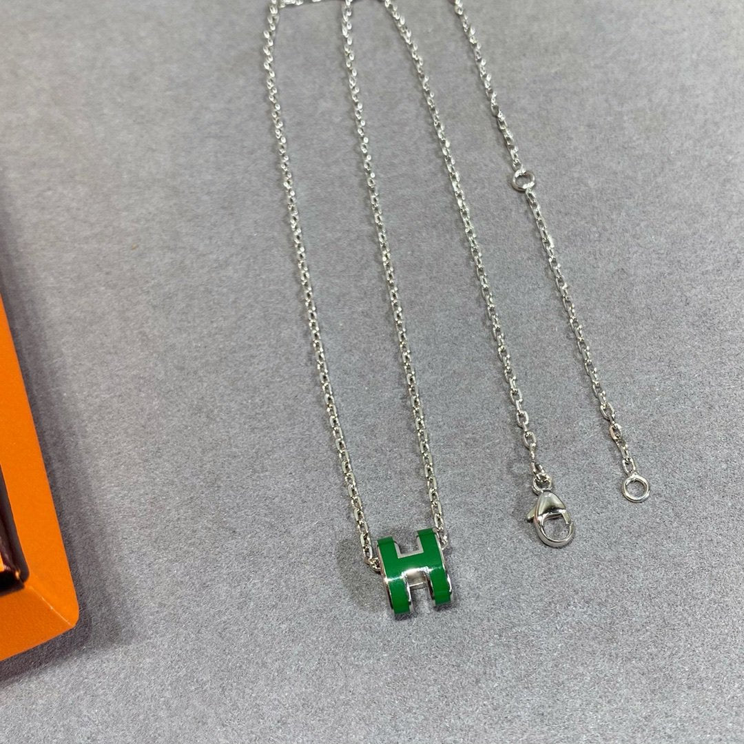 „Glow Jewelry“ POP H GRÜNE HALSKE TTE SILBER UND GOLD