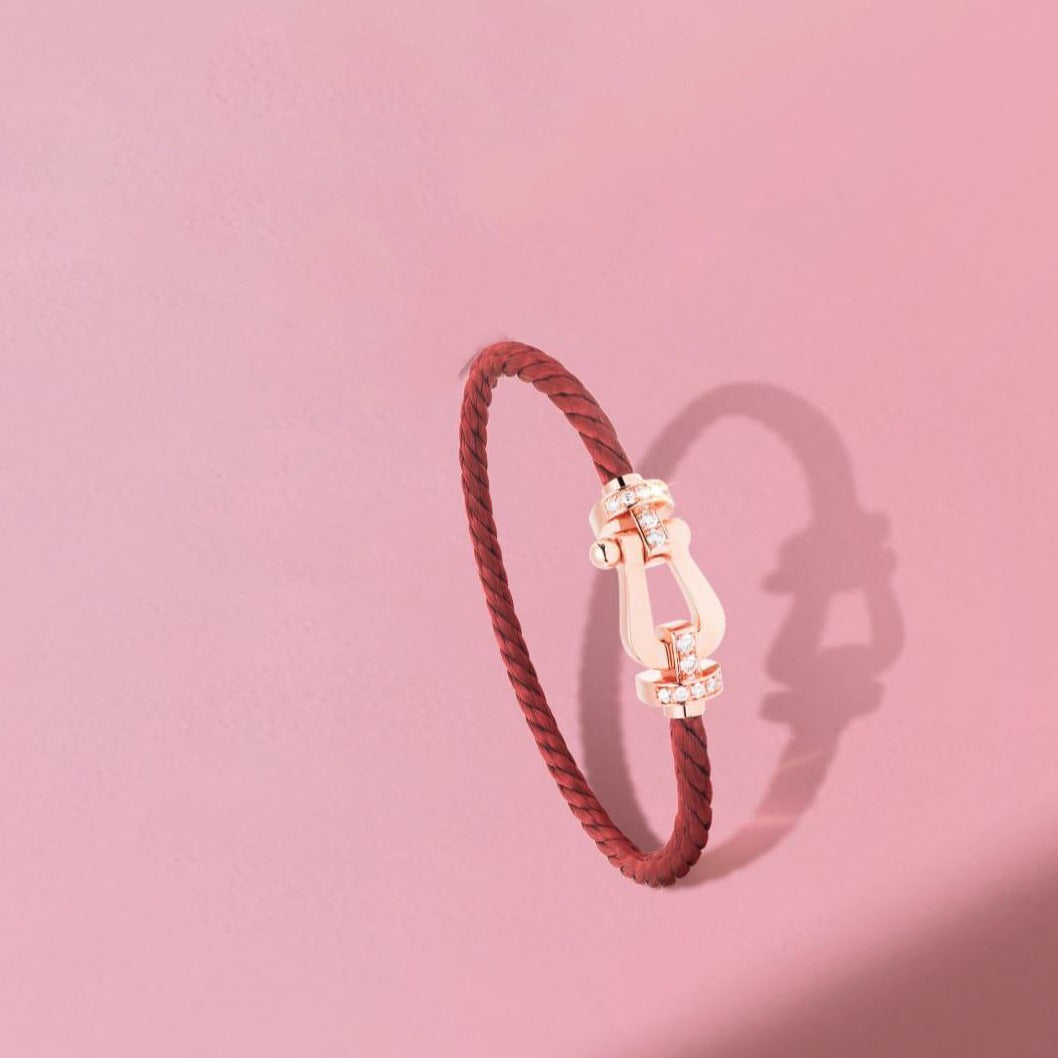 ¡®Glow Jewelry¡¯FORCE 10 HALF DIAMOND PINK GOLD RED CORDERI LARGE AND MEDIUM MODEL