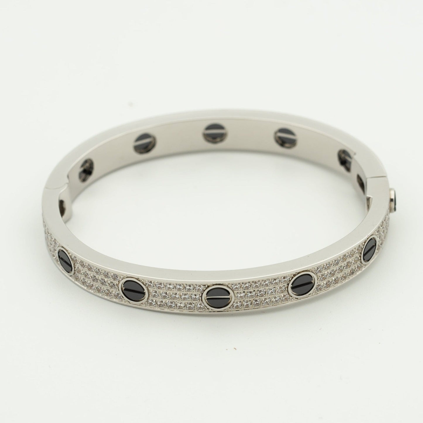 [Glow Jewelry]LOVE BRACELET 6.1MM DIAMOND-PAVED CERAMIC