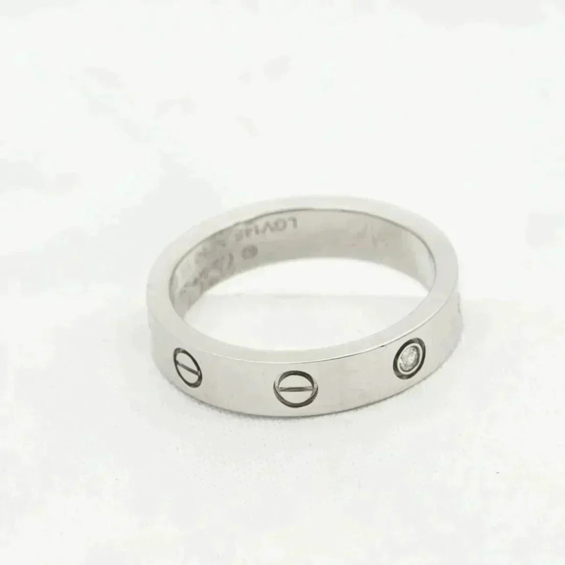 ¡®Glow Jewelry¡¯LOVE RING 4MM 1 DIAMOND SILVER