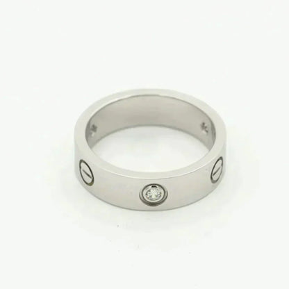 [Glow Jewelry]LOVE RING 5.5MM 3 DIAMONDS SILVER