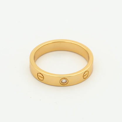 [Glow Jewelry]LOVE RING 4MM 1 DIAMOND PINK GOLD