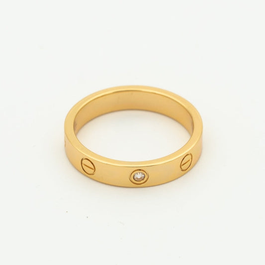 [Glow Jewelry]LOVE RING 4MM 1 DIAMOND PINK GOLD