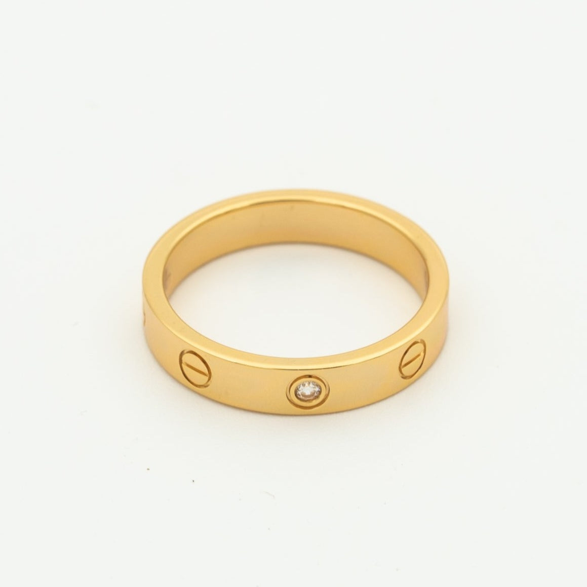 ¡®Glow Jewelry¡¯LOVE RING 4MM 1 DIAMOND PINK GOLD