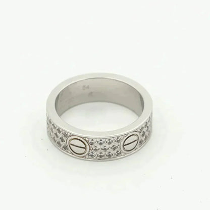 [Glow Jewelry]LOVE RING 5.5MM DIAMONDS PAVED
