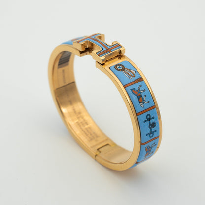 [Glow Jewelry]H PINK GOLD BRACELET BLUE CERAMIC