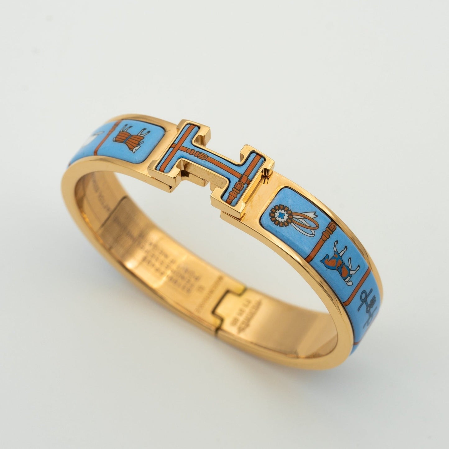 [Glow Jewelry]H PINK GOLD BRACELET BLUE CERAMIC