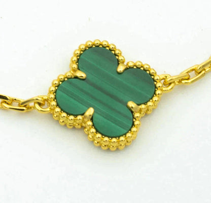 [Glow Jewelry]New  CLOVER 5 MOTIF MALACHITE BRACELET COLLECTION