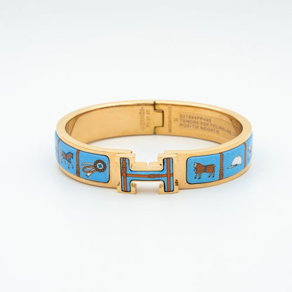¡®Glow Jewelry¡¯H PINK GOLD BRACELET BLUE CERAMIC