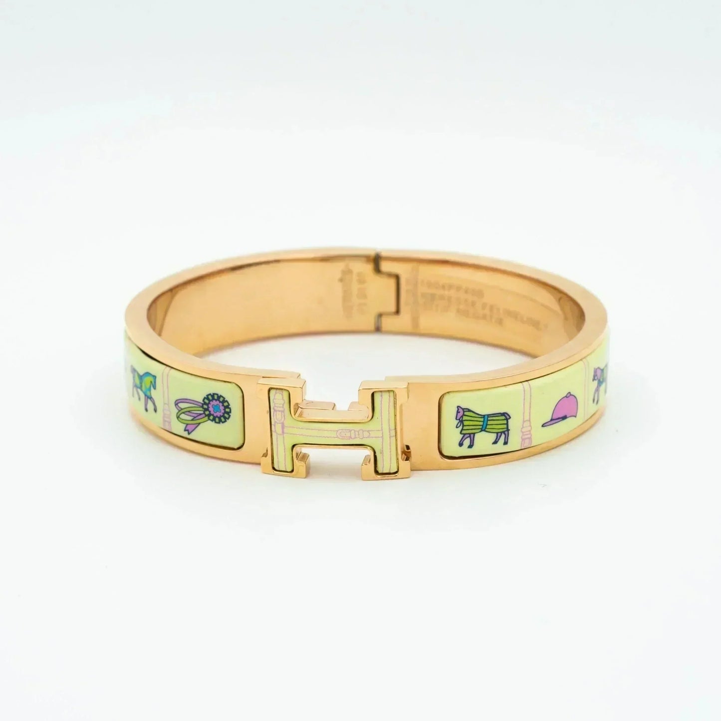 [Glow Jewelry]H PINK GOLD BRACELET CREAM CERAMIC