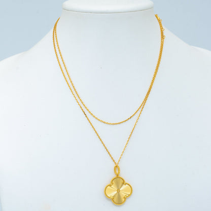 ¡®Glow Jewelry¡¯CLOVER 25MM PEDANT NECKLACE GOLD