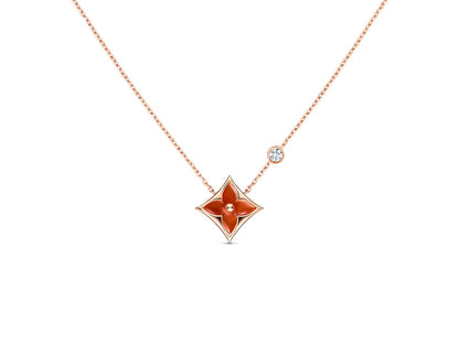[Glow Jewelry]STAR NECKLACE PINK GOLD 1 DIAMOND