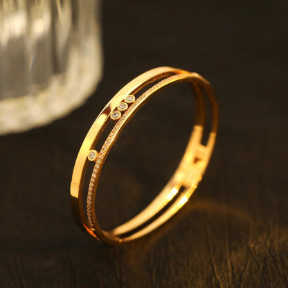 [Glow Jewelry]Move Romane Diamond Bangle Bracelet
