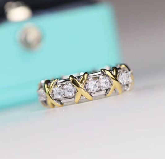 [Glow Jewelry jewelrys]Classic Gold Diamond Ring