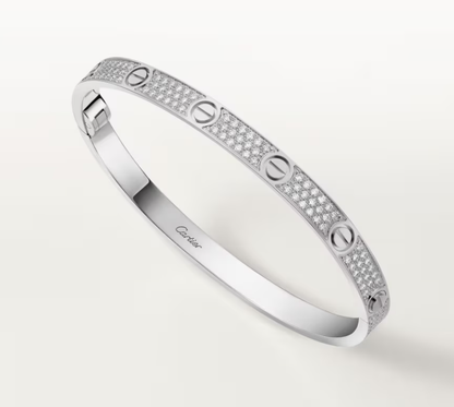 [Glow Jewelry]NEW-LOVE-4.8MM-Width Diamond-Studded Bracelet