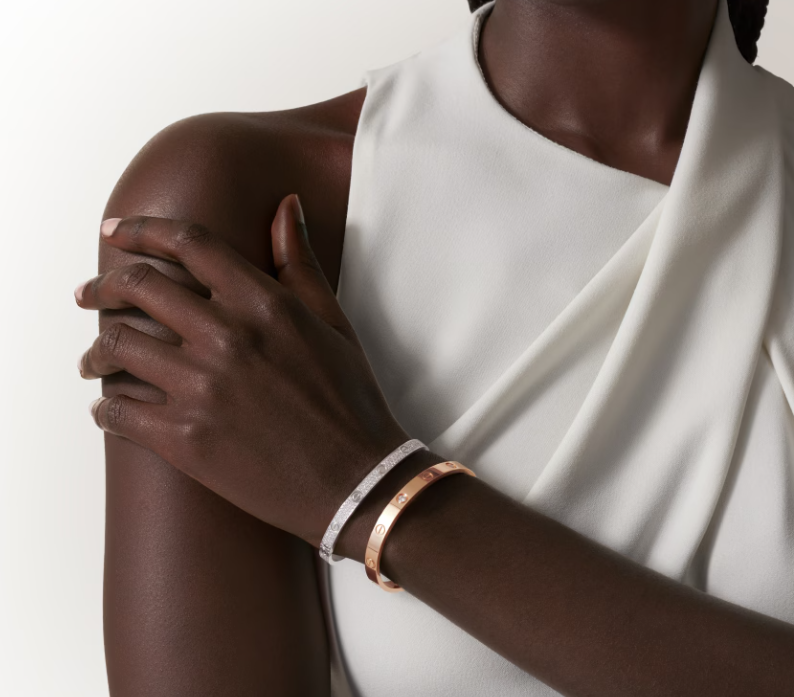 [Glow Jewelry]NEW-LOVE-4.8MM-Width Diamond-Studded Bracelet